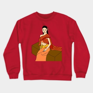 Thai Traditional Dress - Thai Beauty ! Crewneck Sweatshirt